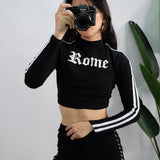 "ROME" Turtleneck Crop Hoodie