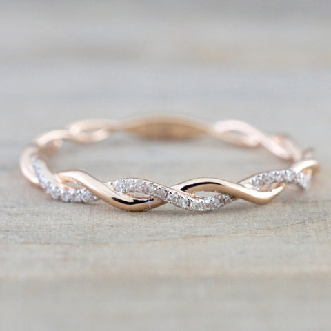 Rose Gold Zirconia Ring