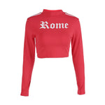 "ROME" Turtleneck Crop Hoodie