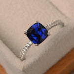 Blue Inlaid Stone Ring