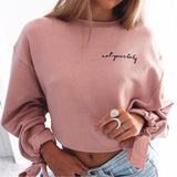 NOT YOUR BABY Oversized Crop Hoodie