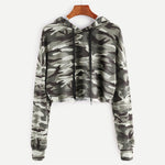 Camouflage Crop Hoodie